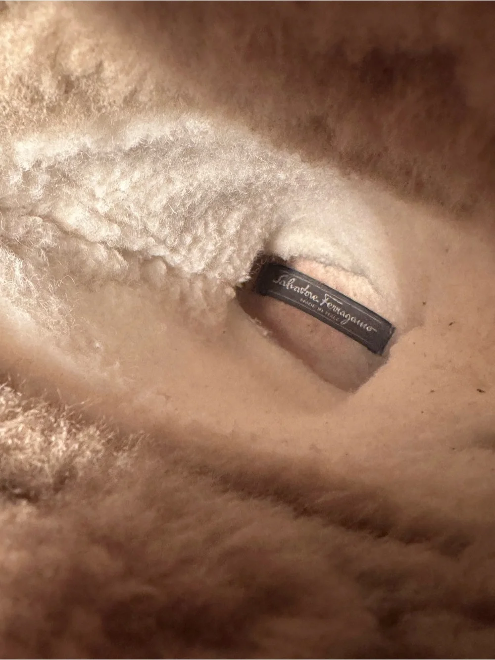 Salvatore Ferragamo Beige Fur-Trimmed Winter Boots
